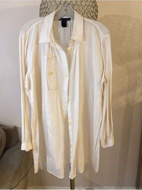 Marc Jacobs Ivory Button Front shirt tunic size 6